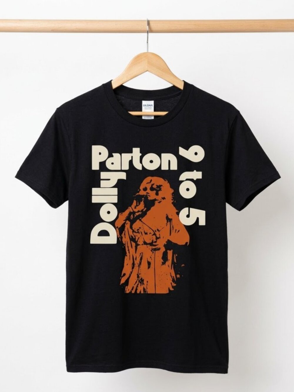 Dolly Parton 9 To 5 Volume 4 Inspired Orange Portrait Retro T Shirt Reprint